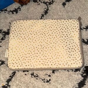 Dabney Lee Gold Polka Dot Laptop Case